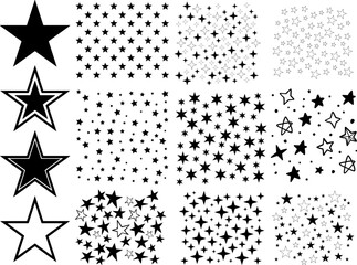 Star designs for printing or cutting