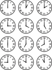 時計のアイコンセット