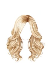 Naklejka premium Blonde wavy hair illustration