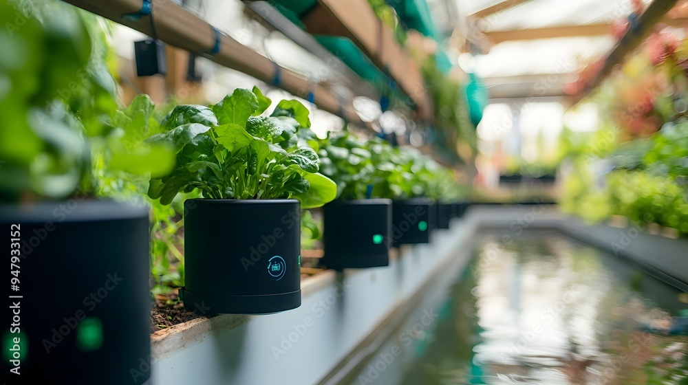 Poster iot sensors seamlessly integrated into an aquaponics system enabling real time monitoring data colle