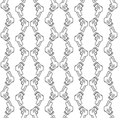 cute gun seamless pattern in black and white for background