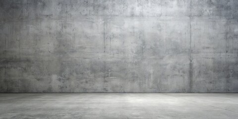 Empty grey concrete floor and wall, concrete, empty, grey, floor, wall, industrial, minimalist, space, interior, texture