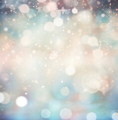 Obraz premium Whimsical snowflakes on dreamy background