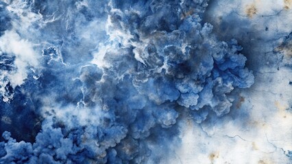 Ethereal blue smoke swirling in a dreamlike pattern.
