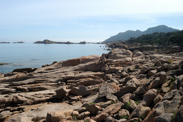 Veduta della costa di Olbia, tra Poltu Abe e Capo Ceraso