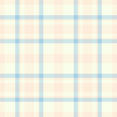 Pyjamas pattern background seamless, bed fabric texture plaid. Bedroom check vector tartan textile in old lace and white colors.