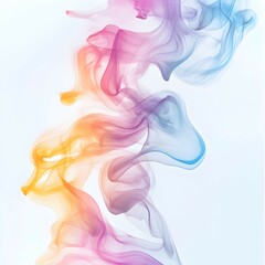 Fototapeta premium Multicolored soft smoke with an abstract background: Copy space, Generative AI 