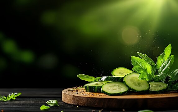 Freshly picked tindora ivy gourd, both whole and sliced, displayed on a wooden table with soft natural lighting