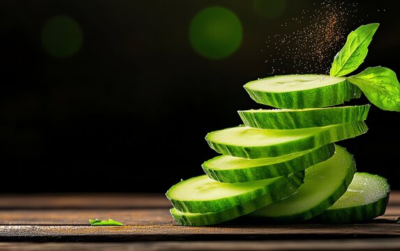 Freshly picked tindora ivy gourd, both whole and sliced, displayed on a wooden table with soft natural lighting