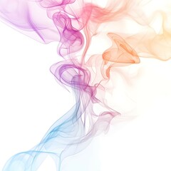 Fototapeta premium Multicolored soft smoke with an abstract background: Copy space, Generative AI 