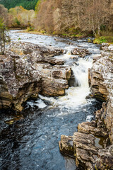 Rocky and Secluded Scottish Waterfall