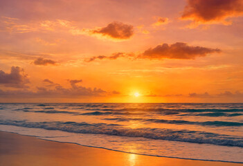 Fototapeta premium Sunset Magic on a Quiet Ocean