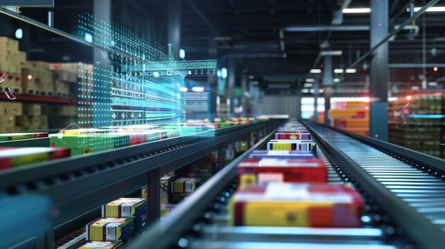 Efficient Quality Control Automated Conveyor Belt Inspection of Packaged Goods with Digital Data Overlay