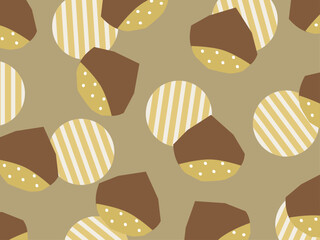 栗の可愛い背景デザイン