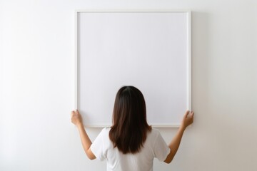 Frame wall hairstyle portrait.