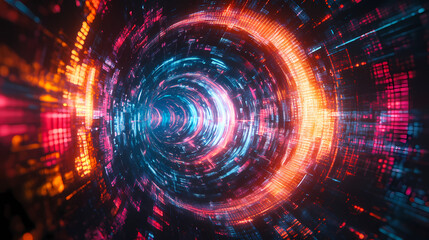 Fototapeta premium Virtual Reality Sci-Fi Tunnel