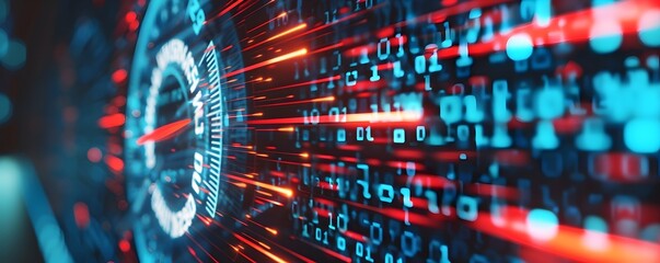 Digital Speedometer Peaking Over Website Code Representing Optimized Performance