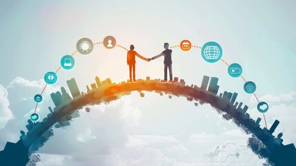 Digital Unity Bridging the Gap with Handshake of Progress and Innovation