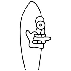 Skull tribal symbol. American style. Aztec style Mexican design