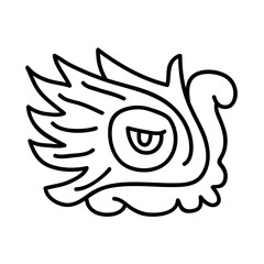Ttribal symbol. American style. Aztec animal style Mexican design