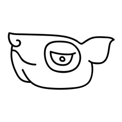 Ttribal symbol. American style. Aztec animal style Mexican design