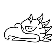 Ttribal symbol. American style. Aztec animal style Mexican design