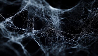 Web Effect Overlayed on a Dark Background with Intricate Details for Halloween Theme