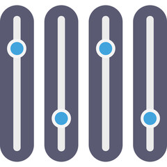 Equalizer vector icon in flat style 