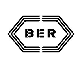 BER letter logo Design. BER Simple and modern creative monogram initial letter logo Illustration.