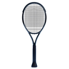 Black Tennis Racquet Isolated on White Background