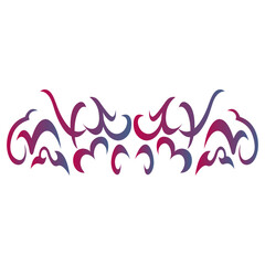 Tribal Tattoo with Vintage Y2k Design Style. Vector Graphic Illustration