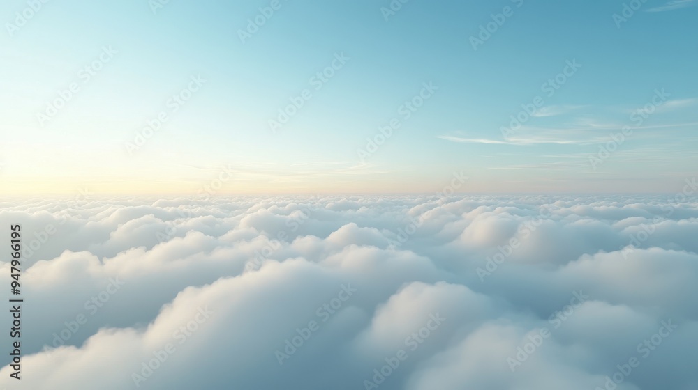 Poster the sky is filled with clouds, creating a sense of calm and serenity