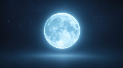 Obraz premium A large blue moon is the main focus of this image