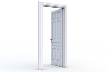 Open white door frame minimalistic