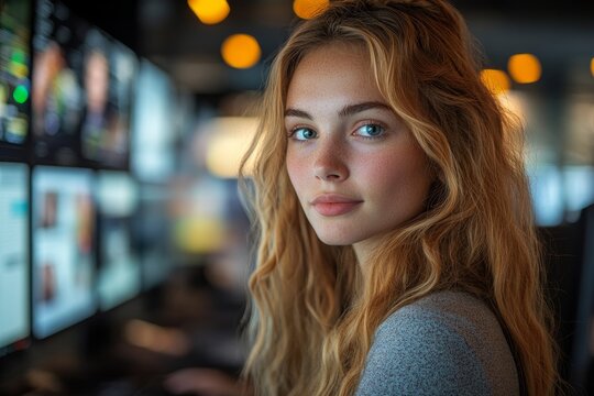 A diverse team in a hybrid work environment. Generative AI