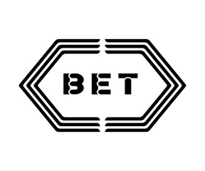 BET letter logo Design. BET Simple and modern creative monogram initial letter logo Illustration.