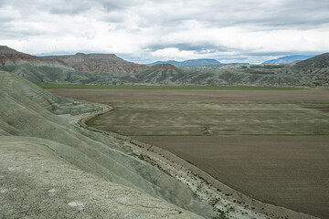 Nallihan Girl Hill. Ankara Nallihan Bird Sanctuary. Nallıhan Mountains Are Like Mars. Volcanic mountains in Türkiye. Volcanic rocks and clouds in the sky.