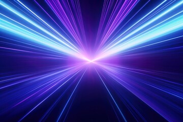 Vibrant futuristic neon light burst