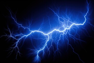 Electric blue lightning bolt energy