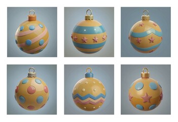 unique christmas tree ornament stickers for holiday decor