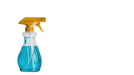 Empty Cleaning Solution Bottle isolated on transparent background, PNG