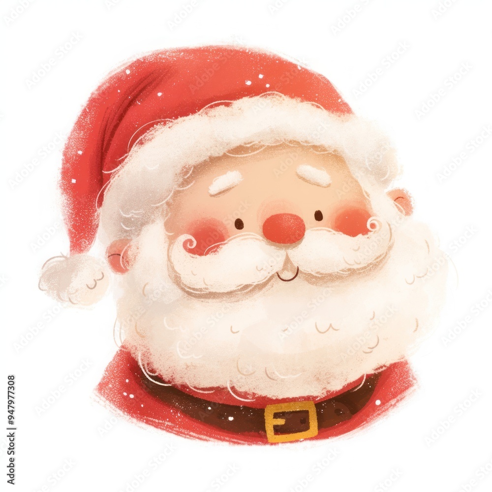 Wall mural jolly santa claus christmas illustration