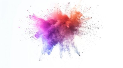 Colorful Explosion of Powder