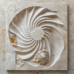 Obraz premium wall panel design, design with fibonacci style elements