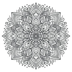 Mandala Coloring page Vector 