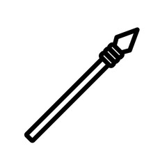 Spear icon in black and outline style