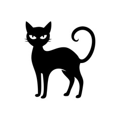 halloween cat vector  silhouette