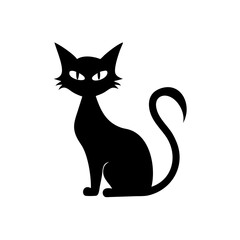halloween cat vector  silhouette