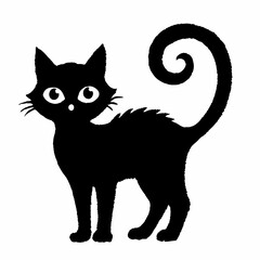 halloween cat vector  silhouette