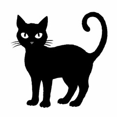halloween cat vector  silhouette
